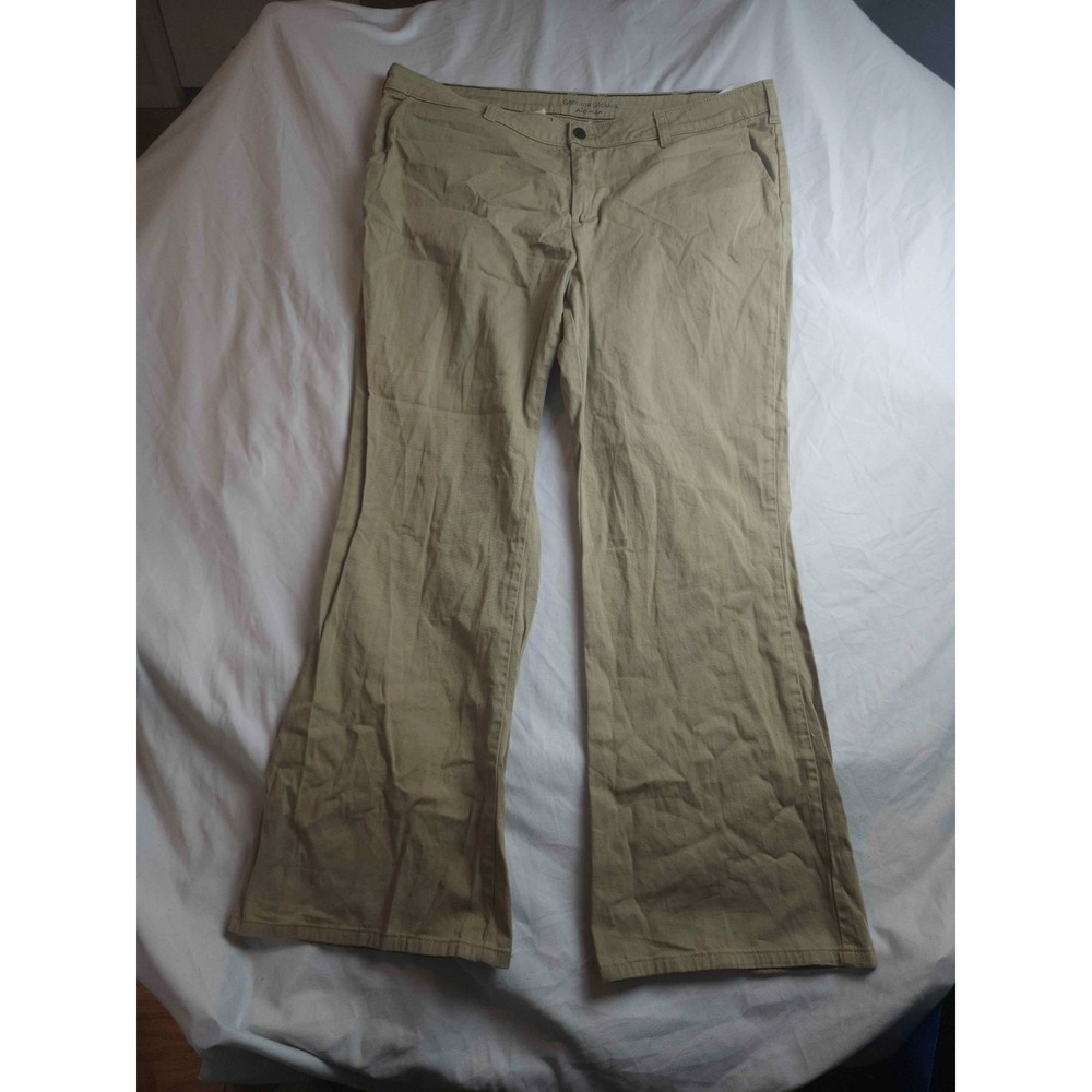 Genuine Dickies Chino Pants Women 18R Beige Office Siren Corporate Core Workwear